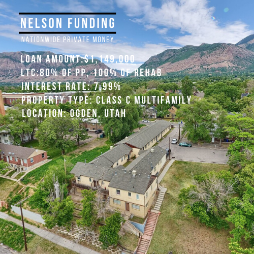 Nelson Funding Closes 1,149,000 Multifamily Loan in Ogden, UT Nelson