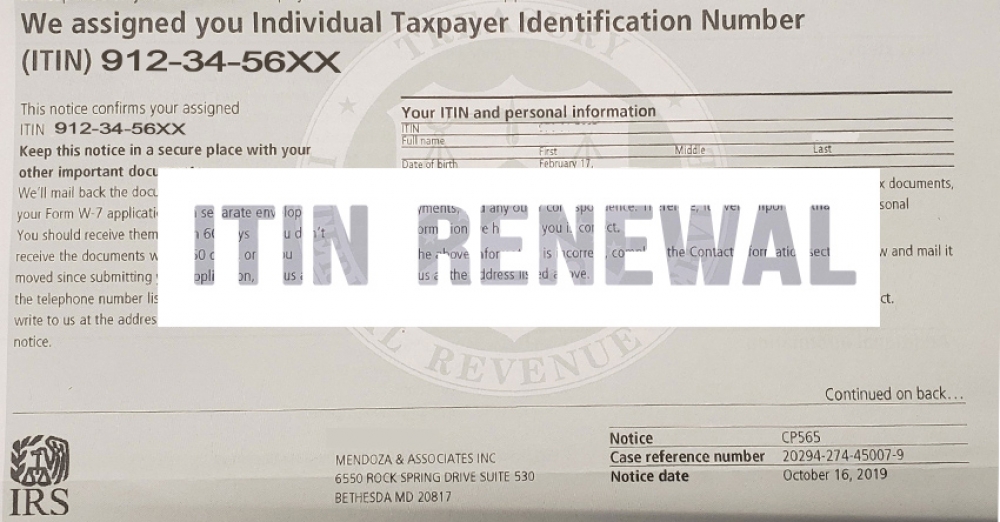 Do You Know When Your ITIN Expired? Mendoza & Company, Inc.