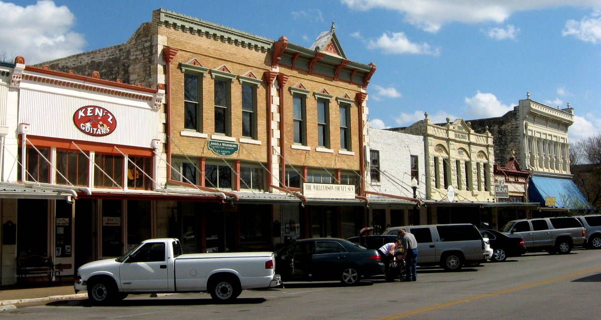 View of shops in downtown TX tx,