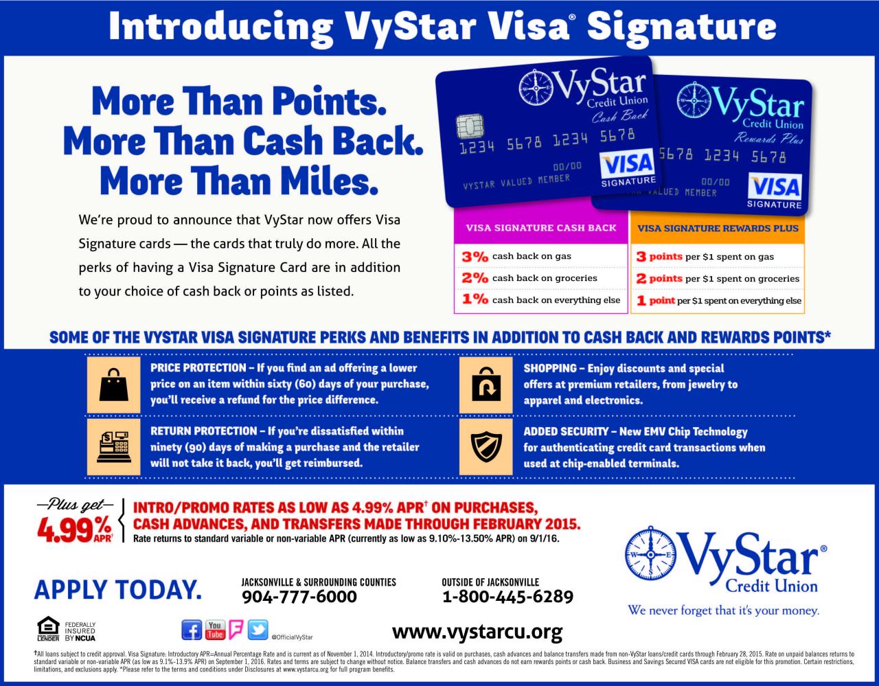 Vystar Credit Union Visa rewards, How to plan, Banking