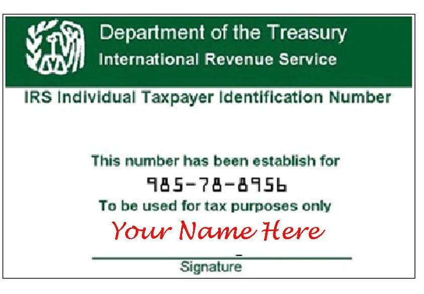 ITIN Individual Taxpayer Identification Number; We Can Help You