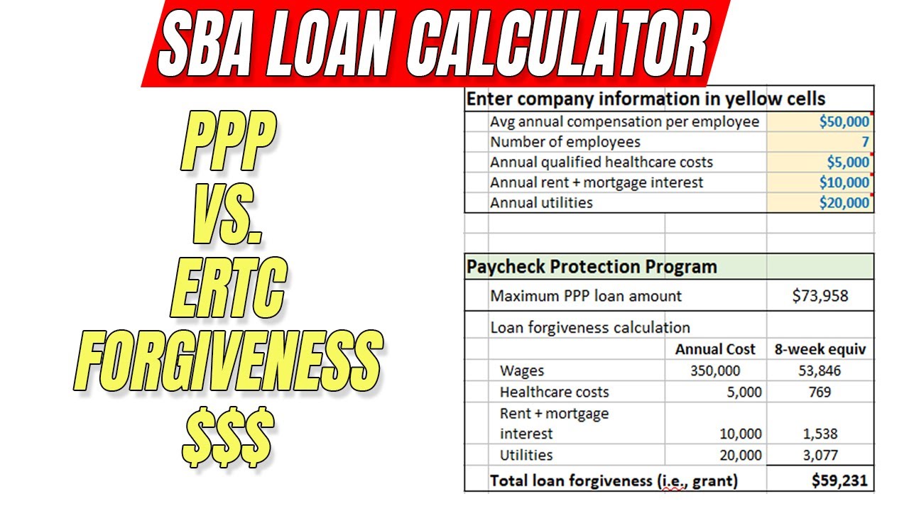 Loan Calculator Paycheck Protection Program PPP Stimulus